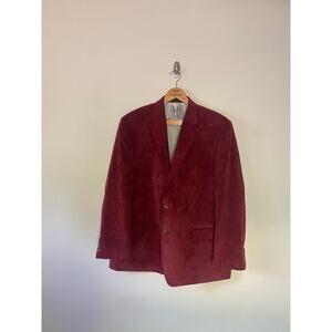 Lauren Ralph Lauren Blazer 50R Cotton Cranberry Corduroy Sport Coat Suit Jacket